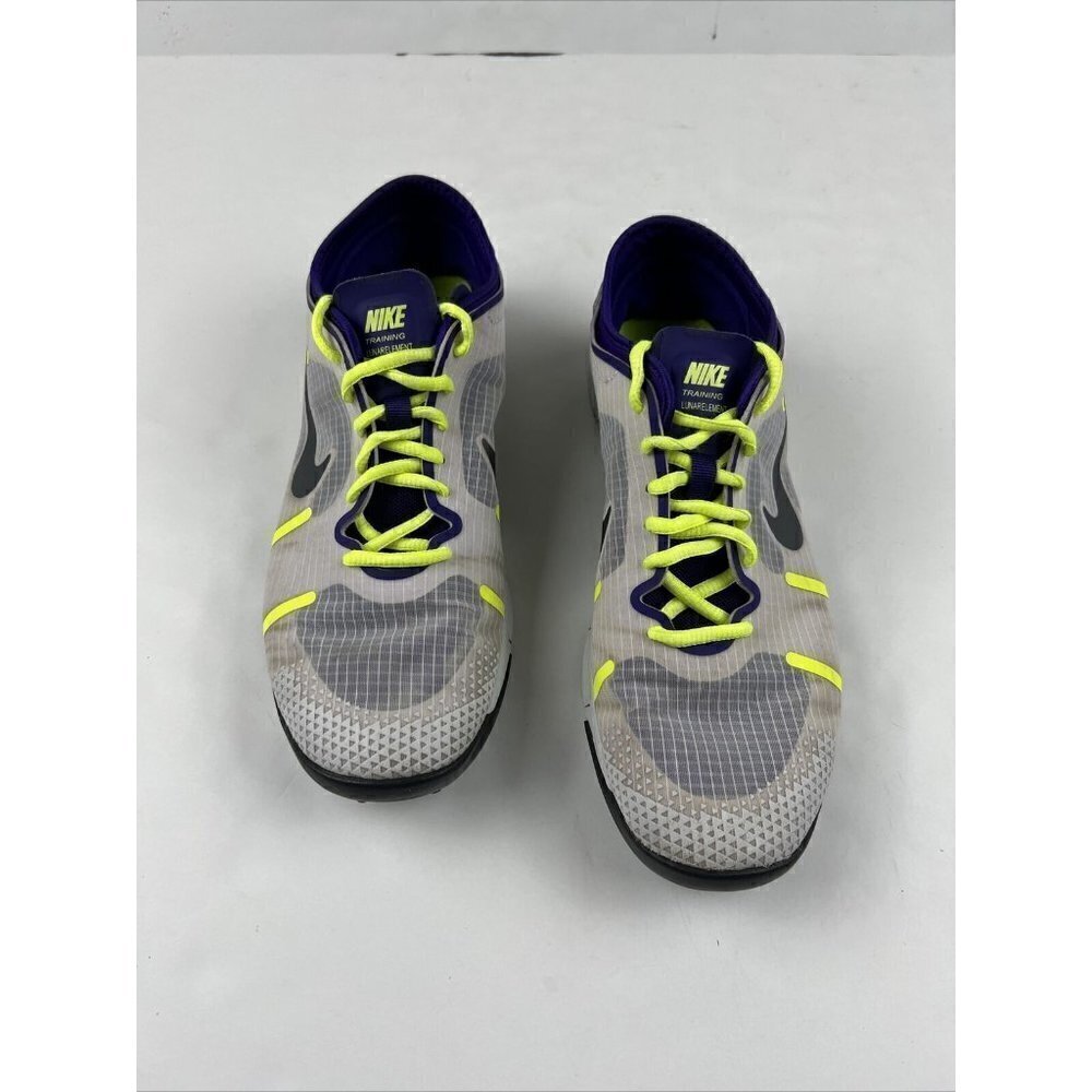 Nike Lunarelement Womens 10 Cushioned Training Gray & Purple Shoes 615743-100